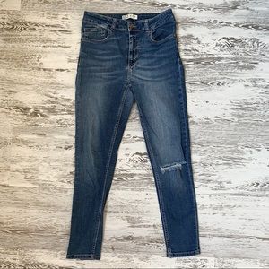 Zara Dark Blue High Waisted Skinny Jean